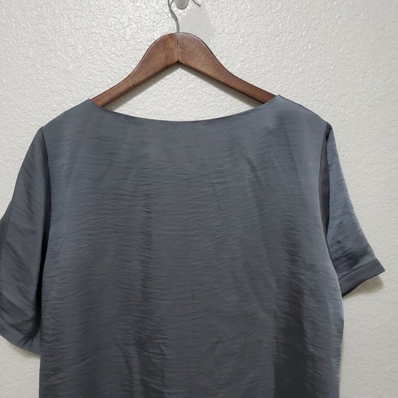 NWT Universal Standard Alice Satin Boatneck Top Sedona Sage Green gray - Picture 12 of 14